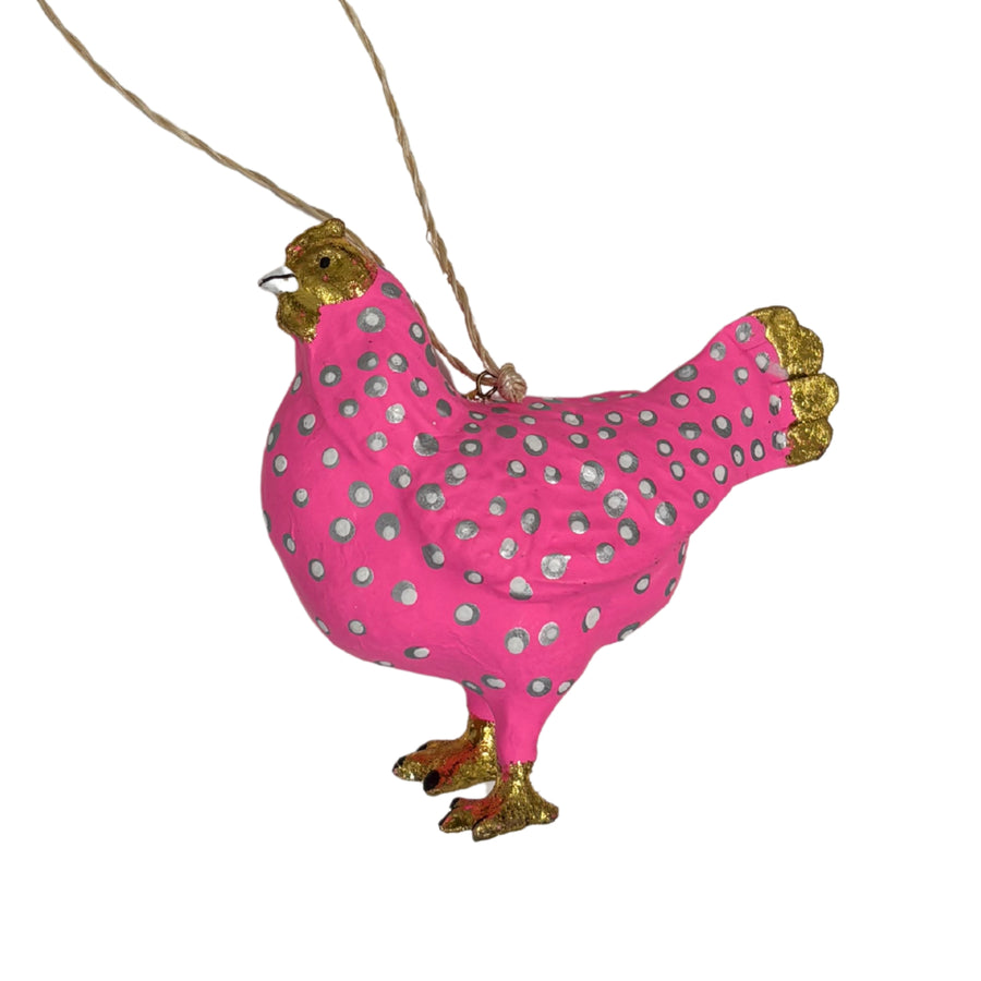 Festive Hen Ornament