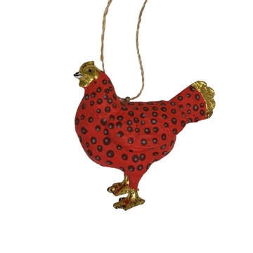 Festive Hen Ornament