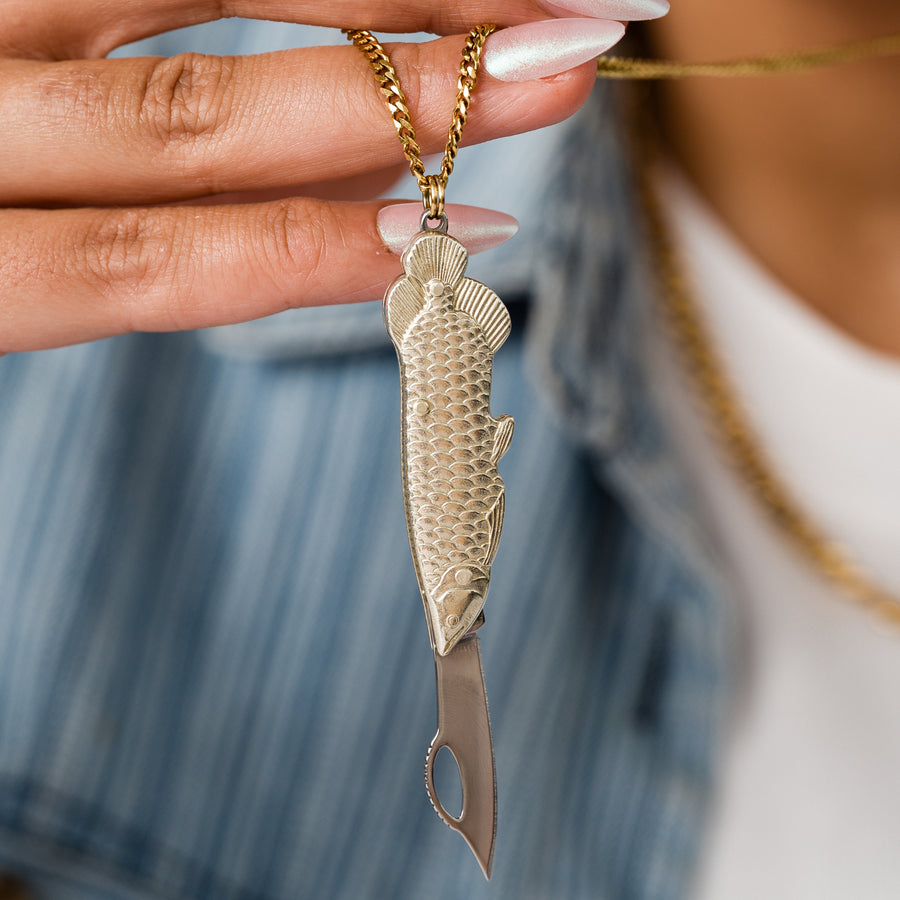 fish lure necklace Johnny Jigs Jig Jewelry Pendant & Chain, Ocean Blue / 24" Show your love for fishing with the Johnny Jigs Jig Jewelry Pendant Survival Fishing Fishing Lure Necklace