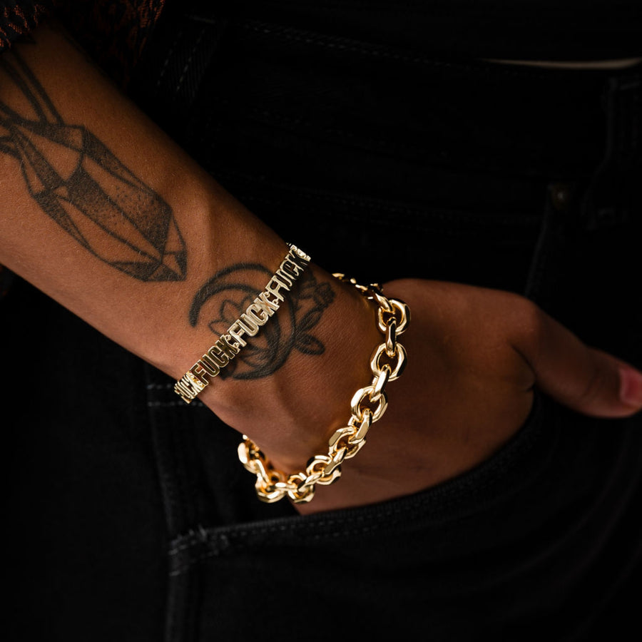 Fuck Fuck Fuck Chain Bracelet
