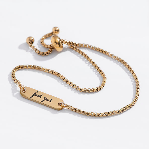 Fuck Yeah Engraved Bracelet | Jessie Diggins Collaboration