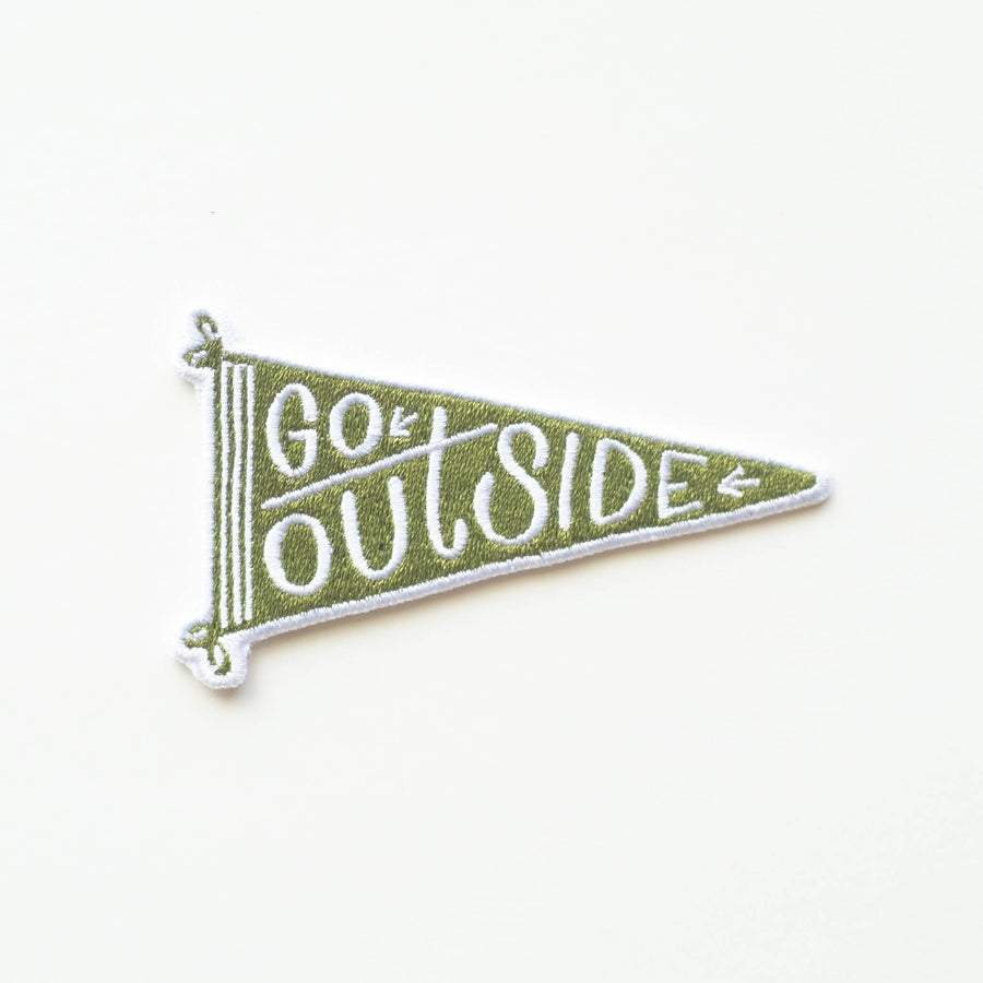 Go Outside Embroidered Patch | Easy Iron-On | Larissa Loden
