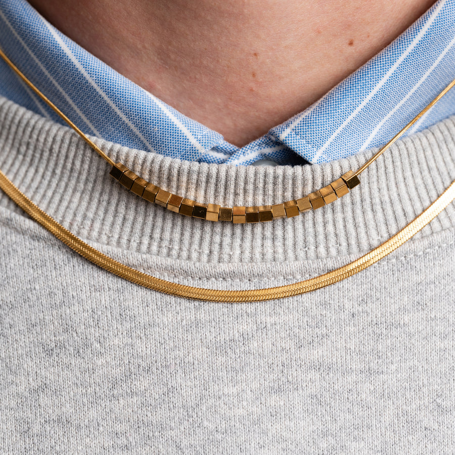 Herringbone Necklace | Minimalist Everyday Chain | Larissa Loden