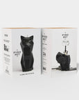 Hidden Skeleton Black Cat Candle