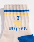 I Heart Butter Quarter Crew Socks