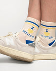 I Heart Butter Quarter Crew Socks