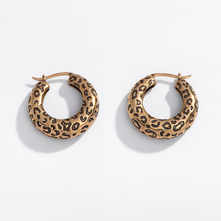 Leopard Hoops | Statment Hoop Earrings | Larissa Loden