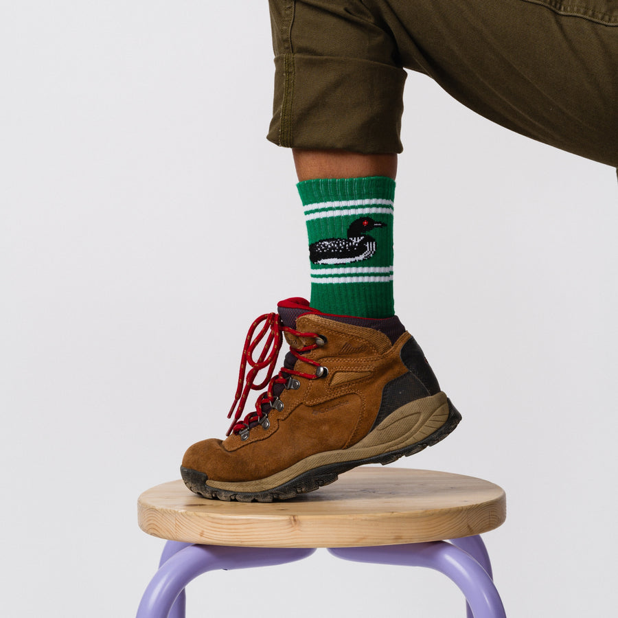 Loon Athletic Crew Socks | Cotton Blend Athletic Crew Socks