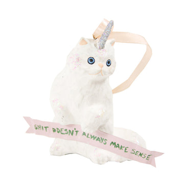 Magical Fantastical Unicorn Kitten Ornament by Cody Foster