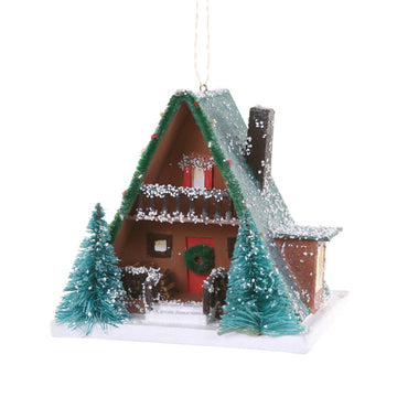 Christmas A Frame House Ornament by Cody Foster