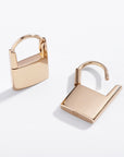 Padlock Huggie Hoops