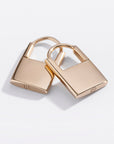Padlock Huggie Hoops