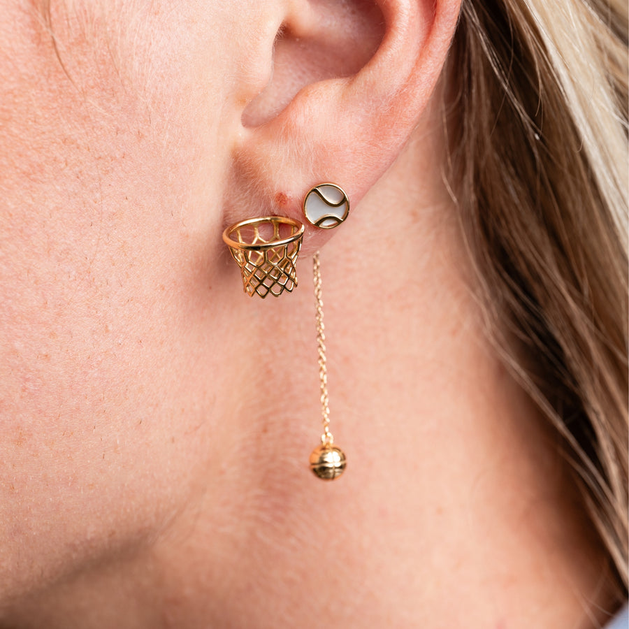 Slam Dunk Earrings | Statement Basketball Drop Earrings | Larissa