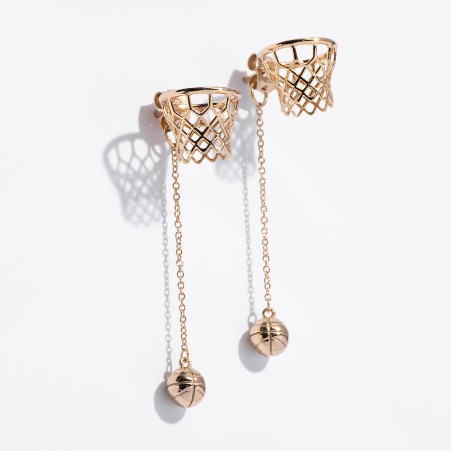 Slam Dunk Earrings | Statement Basketball Drop Earrings | Larissa