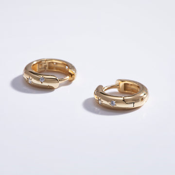 Stars Huggie Hoops