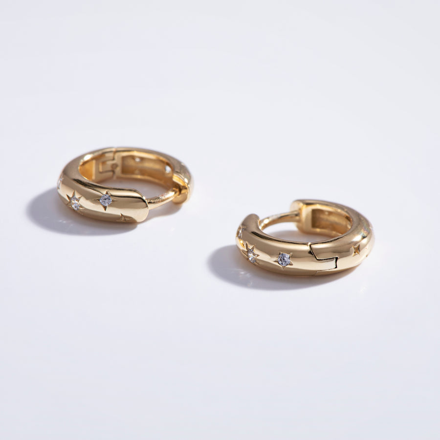 Stars Huggie Hoops