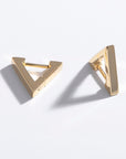 Triangle Huggie Hoops