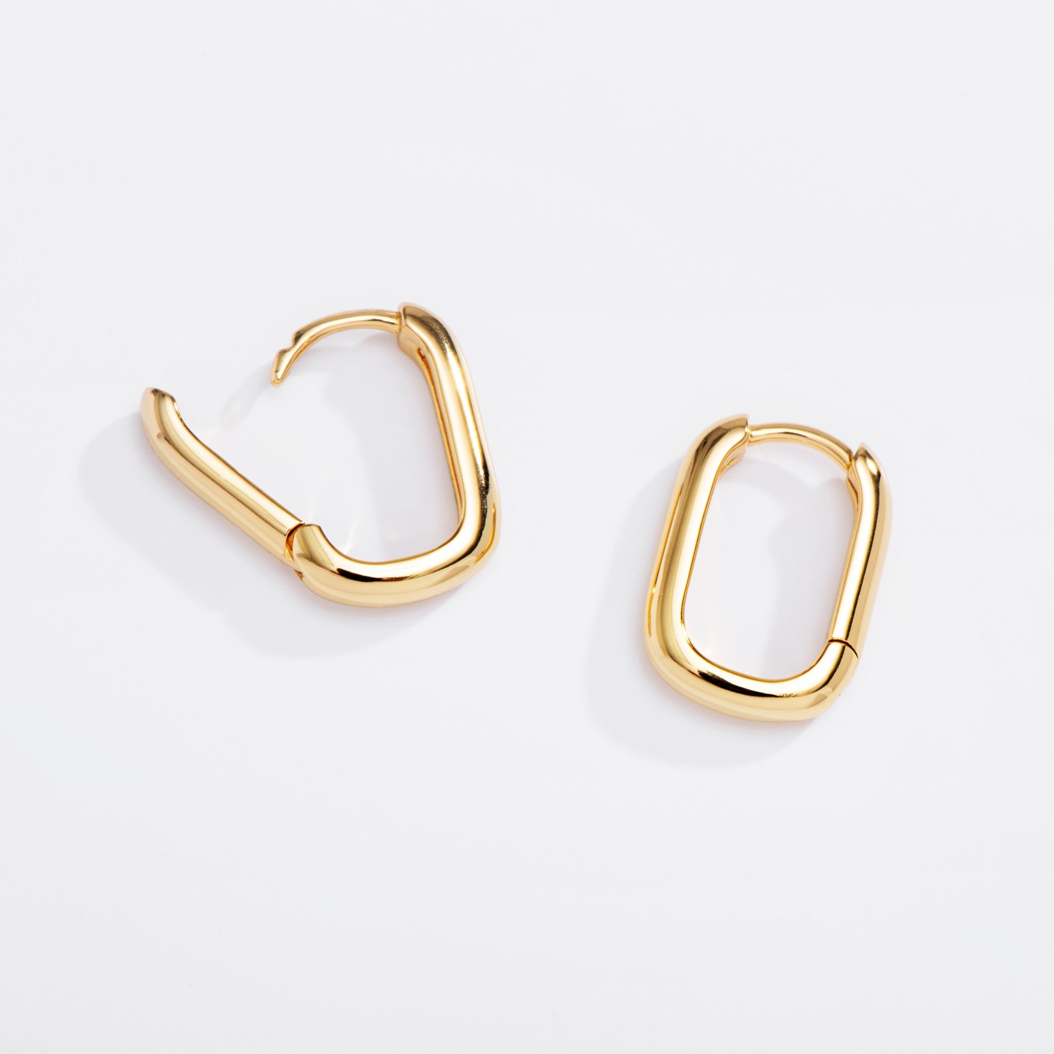 U-Shaped Huggie Hoops | Minimalist Everyday Earrings | Larissa Loden