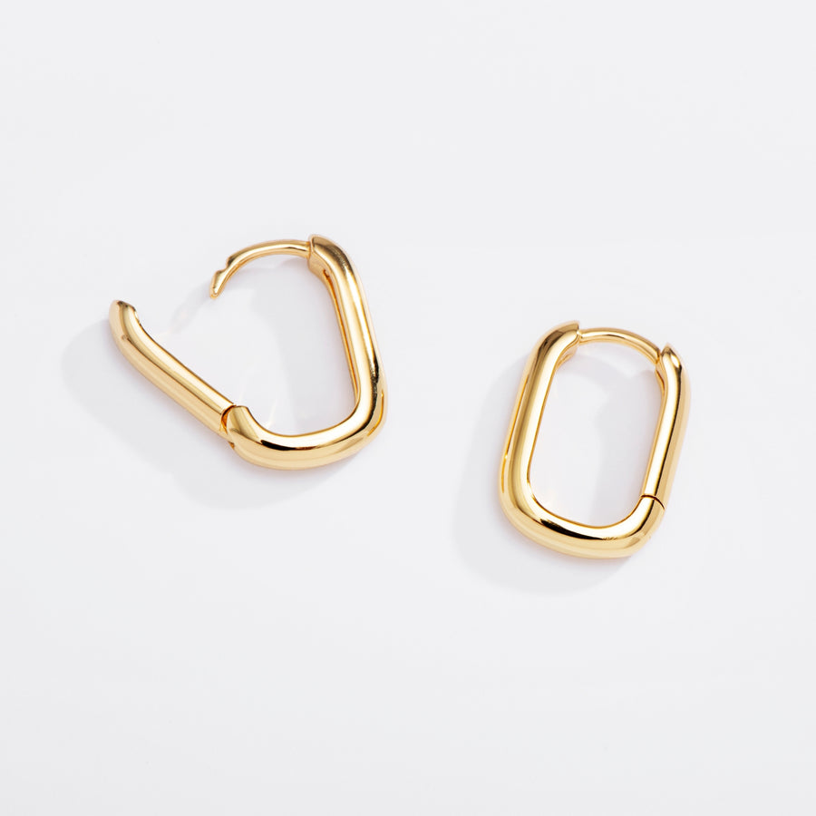 U-Shaped Huggie Hoops