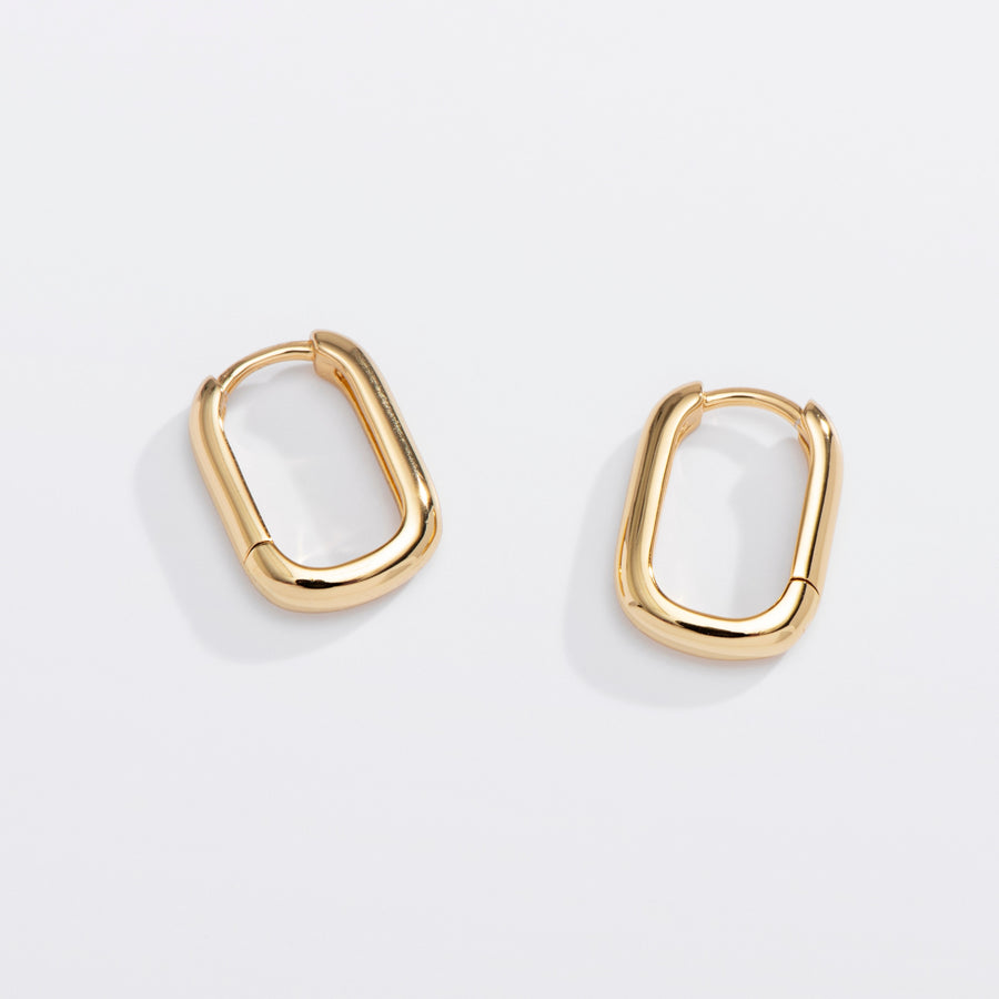 U-Shaped Huggie Hoops