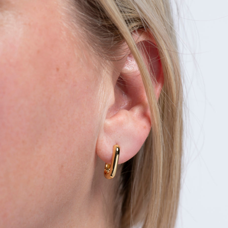 U-Shaped Huggie Hoops