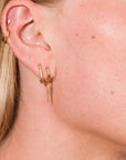 U-Shaped Huggie Hoops