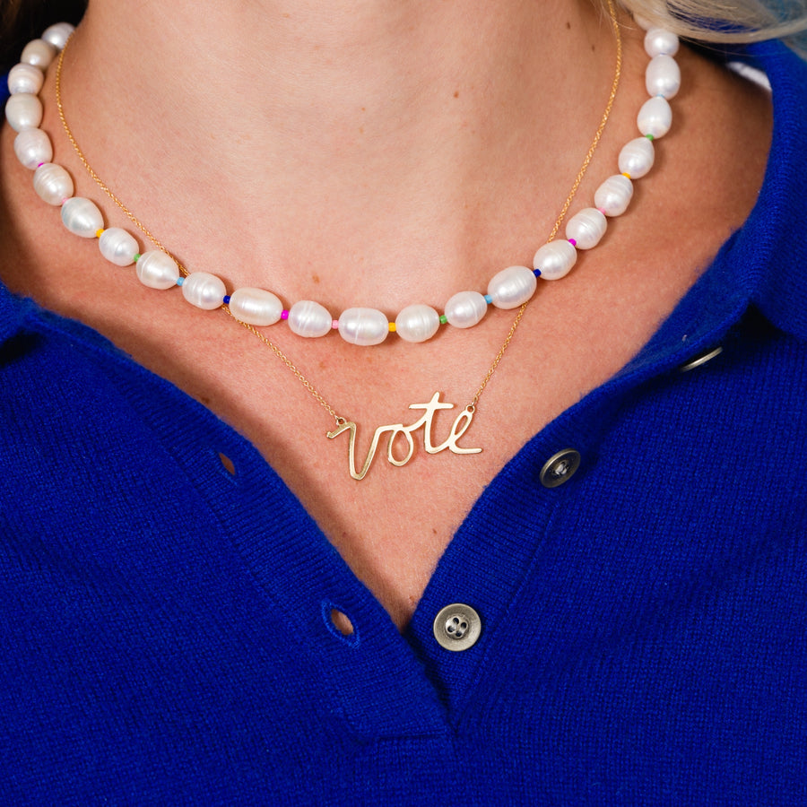 Vote Necklace | Jewelry To Make Your Voice Heard | Larissa Loden