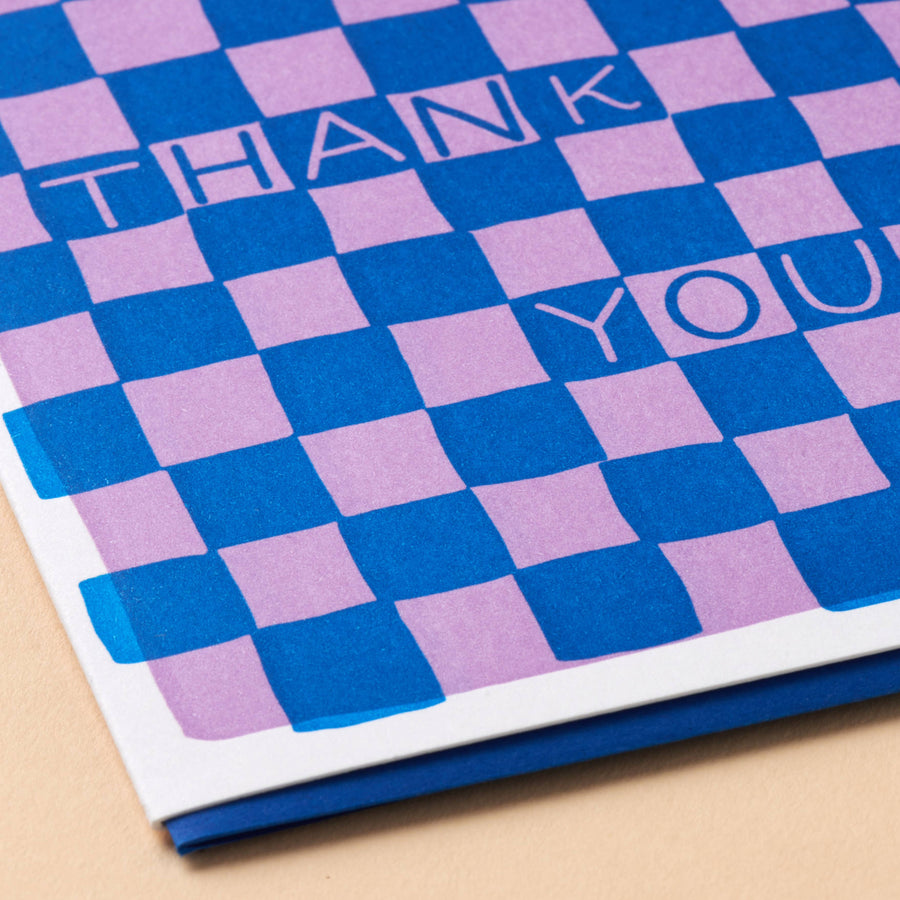 Checkerboard Thank You Card