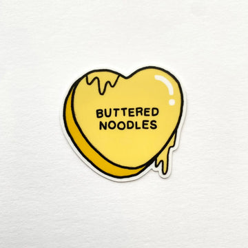 Buttered Noodles Heart Sticker