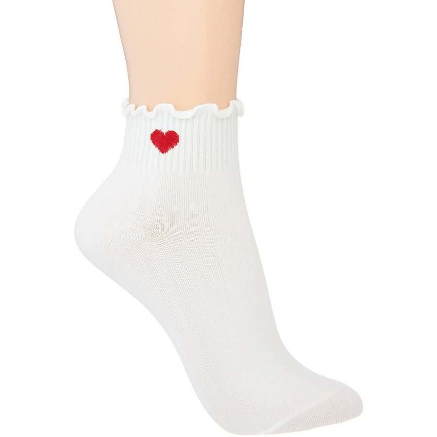 Ruffle Heart Socks