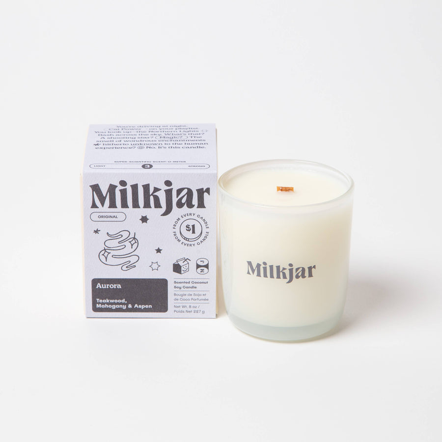 Wood Wick Milkjar Candle