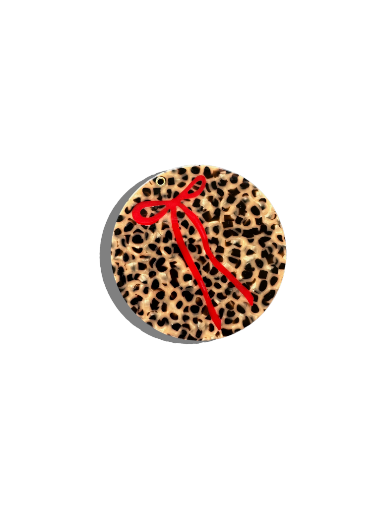 Leopard Bow Compact Mirror