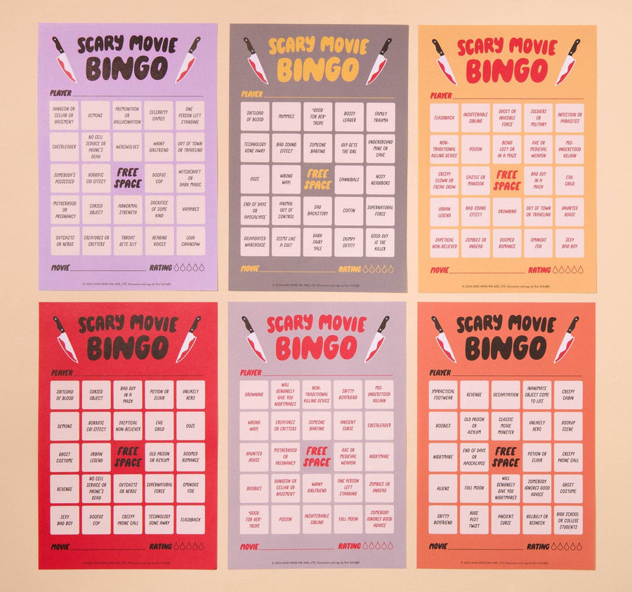 Scary Movie Bingo