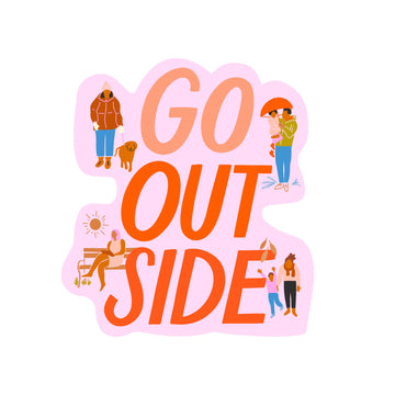 Go Outside Sticker by Odd Daughter Paper Co