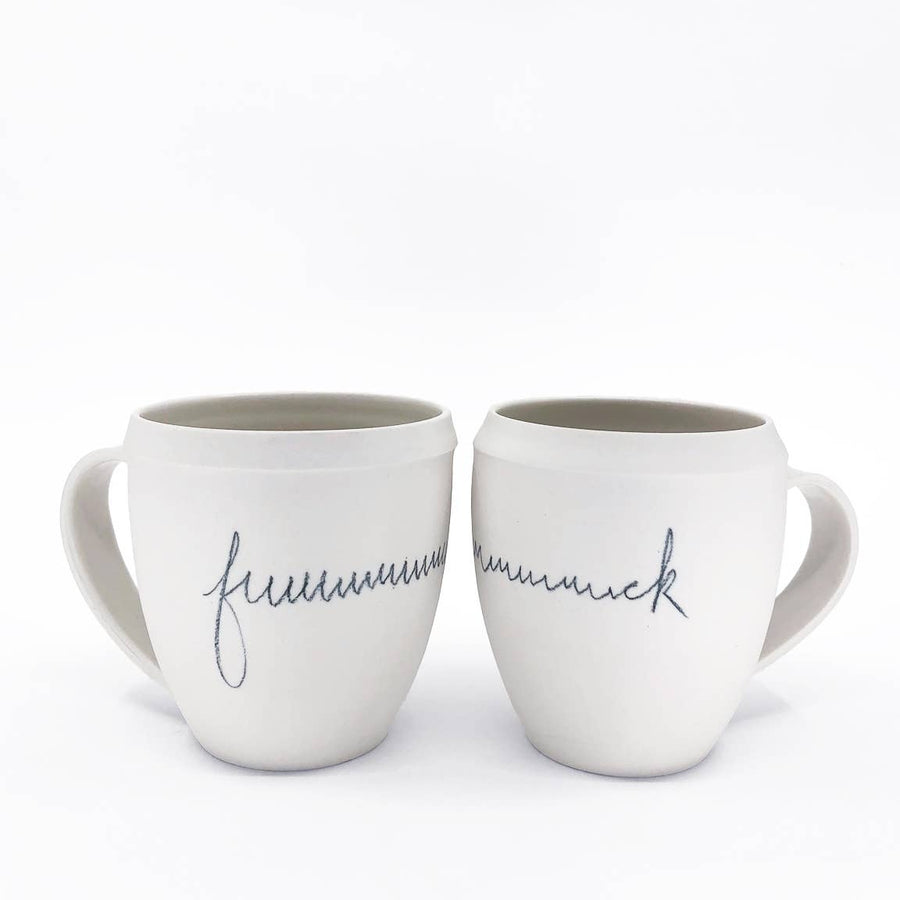 Long Fuck Mug in White by Ceramics and Theory