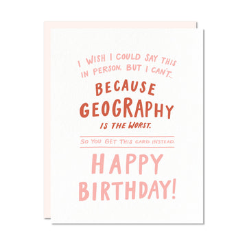 Geography Birthday Card by Odd Daughter Paper Co