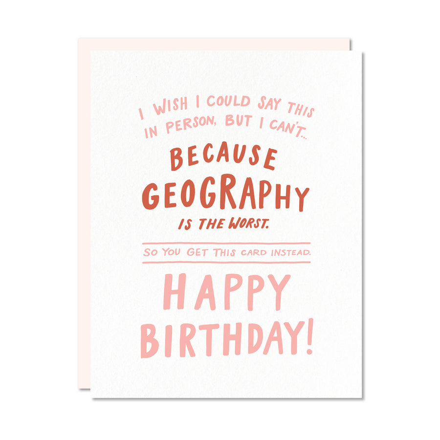 Geography Birthday Card by Odd Daughter Paper Co