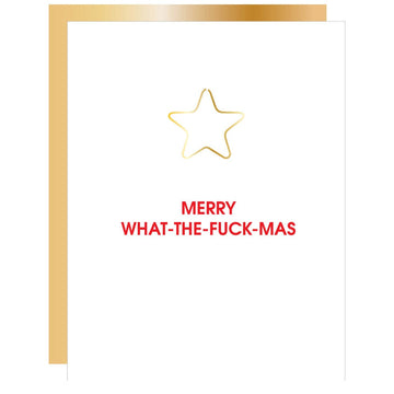 Merry WTF-Mas Holiday Star Paper Clip Card by Chez Gagné