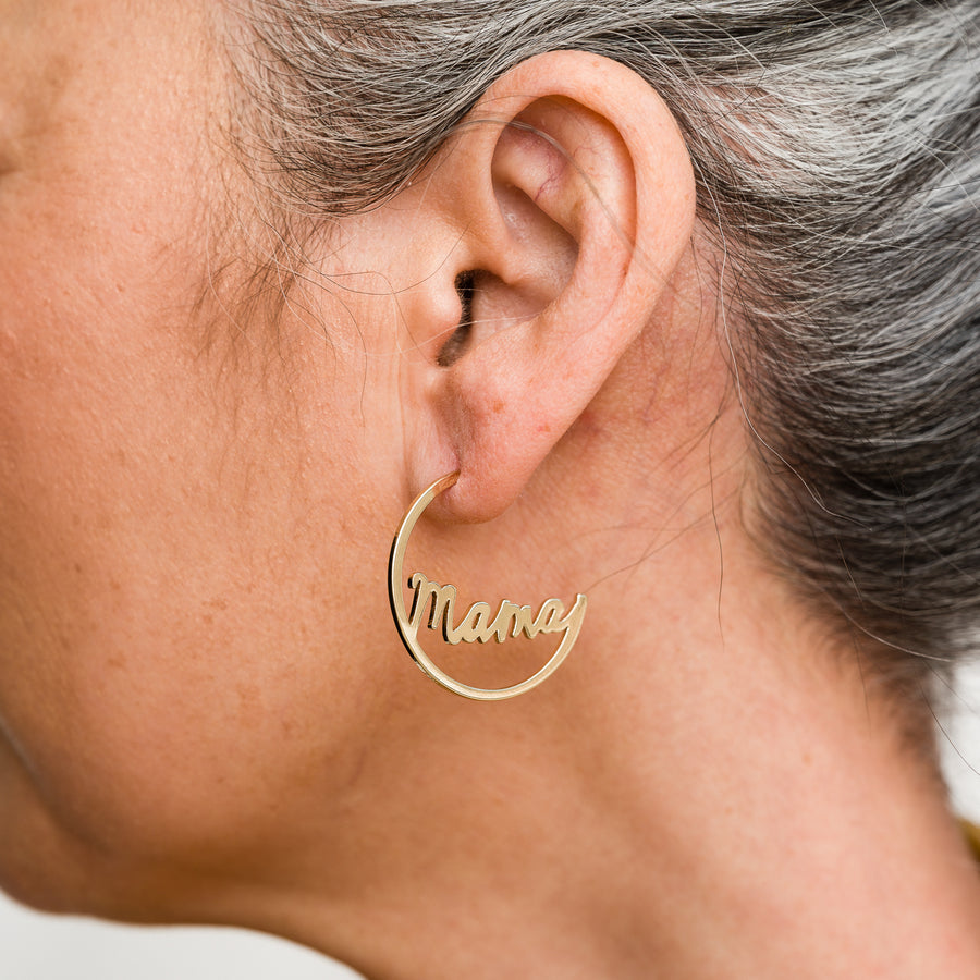 Mama Hoop Earrings
