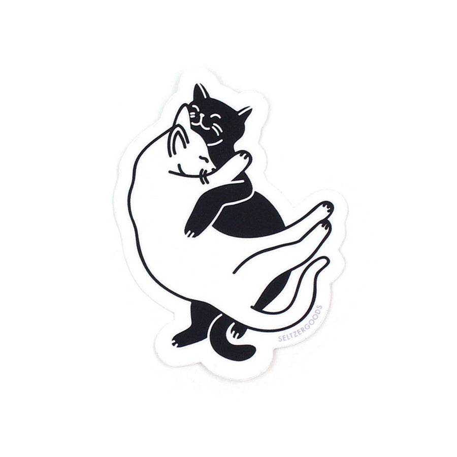 Snuggle Cats Sticker by Seltzer Goods