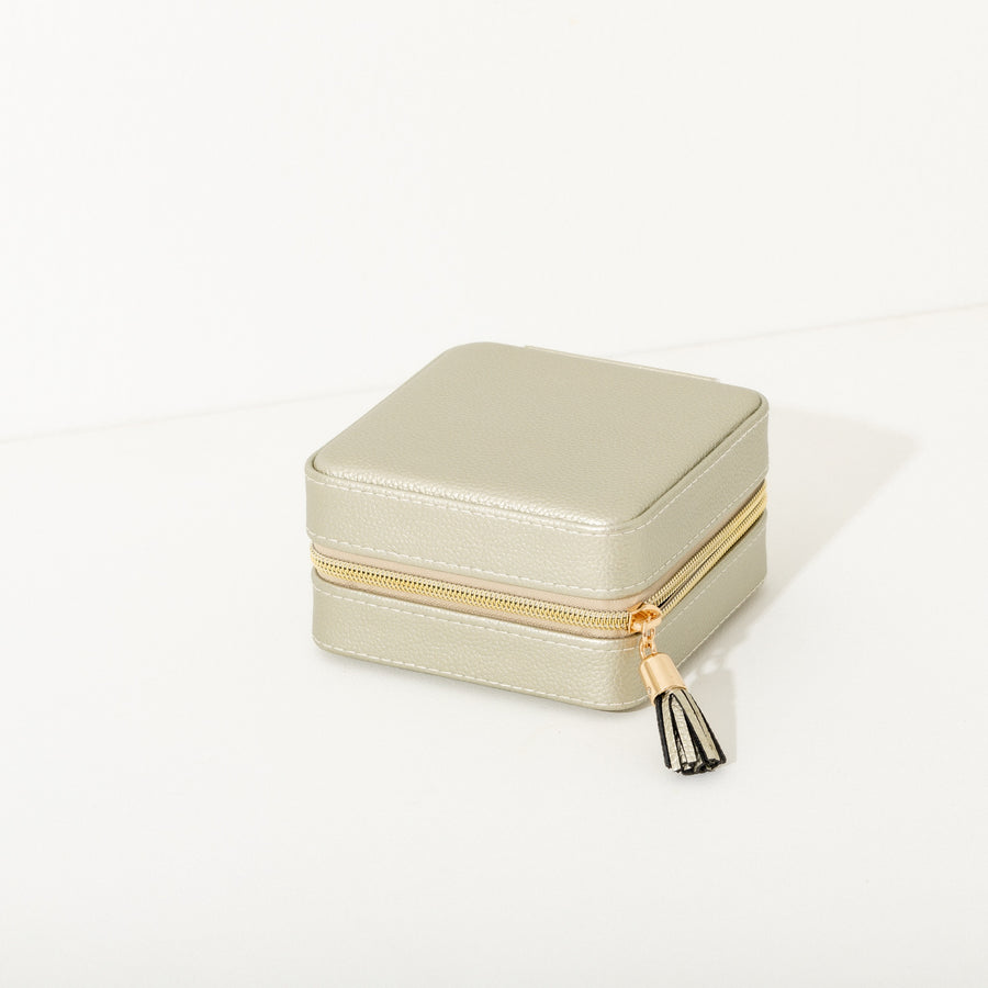 Leah Travel Jewelry Box in Gold by Brouk & Co