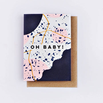 Speckled Oh Baby Card by The Completist