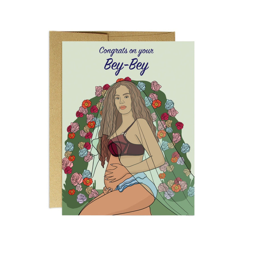 Beyoncé New Baby Congrats Card by Party Mountain Paper