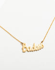 Badass Script Necklace