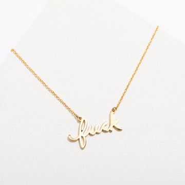 Fuck Script Necklace