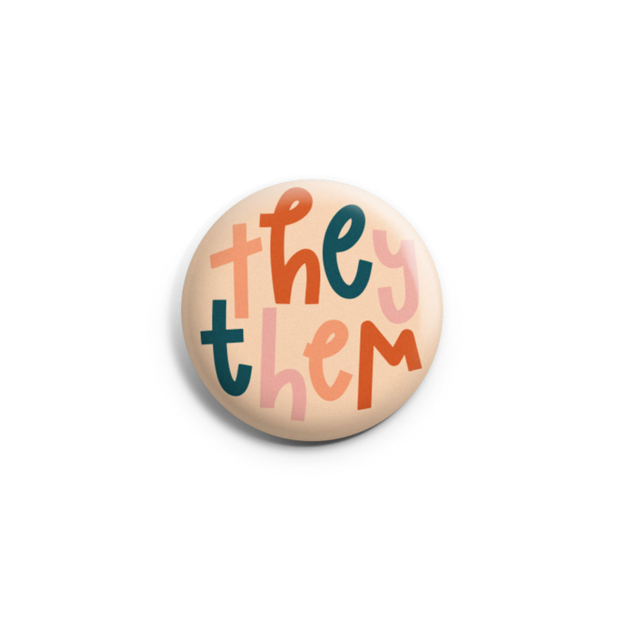 Pronouns Mini Button by Twentysome Design