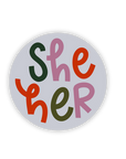Pronoun Mini Sticker by Twentysome Design