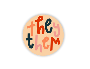 Pronoun Mini Sticker by Twentysome Design
