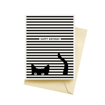 Cat Stripes Birthday Card by Seltzer Goods