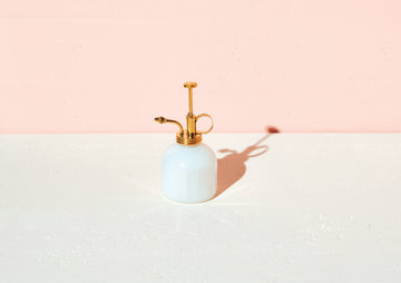 White Glass & Brass Mister by Modern Sprout